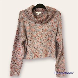 NWT BP Nordstrom Cowl Neck Slouchy Sweater Confetti Pattern Medium Soft